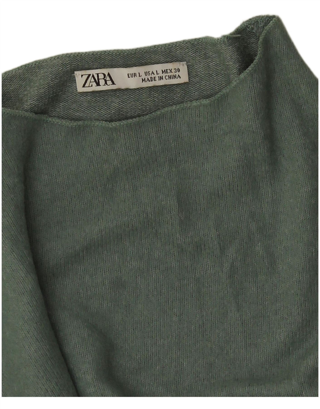 Maglione maglione collo alto da donna Zara UK 16 grande verde