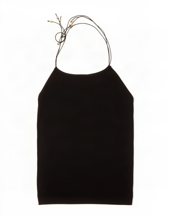 Top alla caviglia in maglia da donna Massimo Dutti UK 12 medio nero