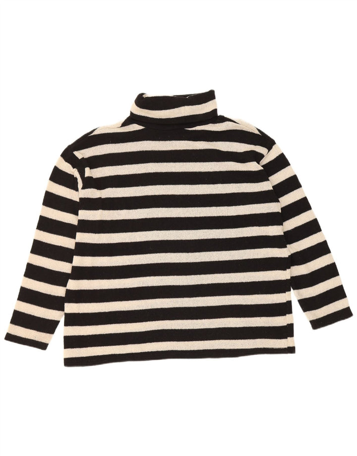 Maglione a collo alto oversize da donna Zara UK 10 piccolo a righe nere