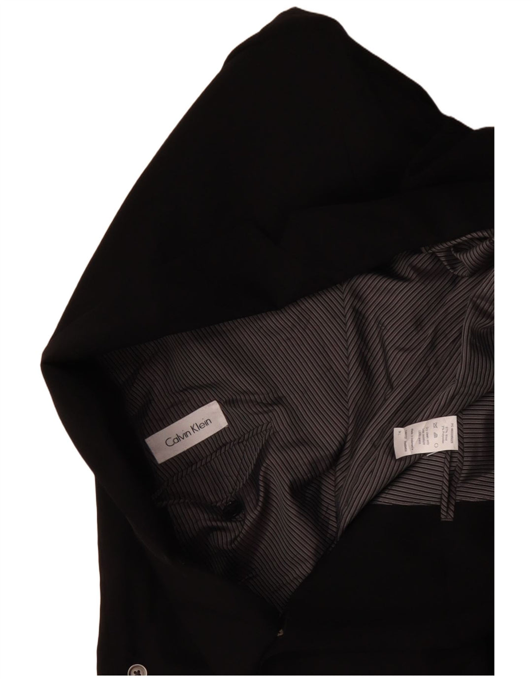 CALVIN KLEIN Giacca blazer a 2 bottoni da uomo IT 54 2XL Lana nera