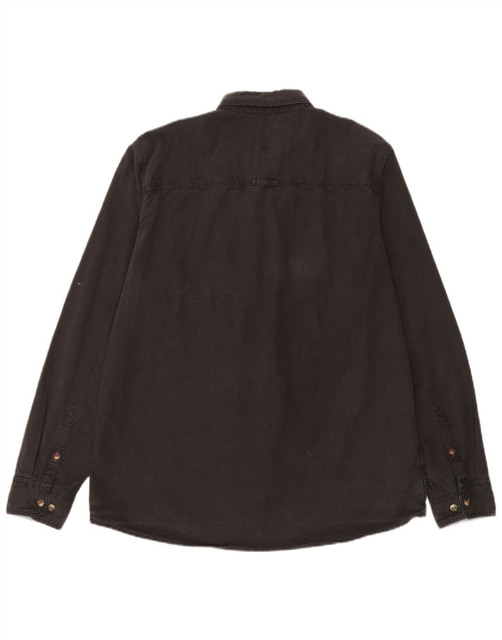 Camicia slim fit da uomo Fat Face XL in cotone nero