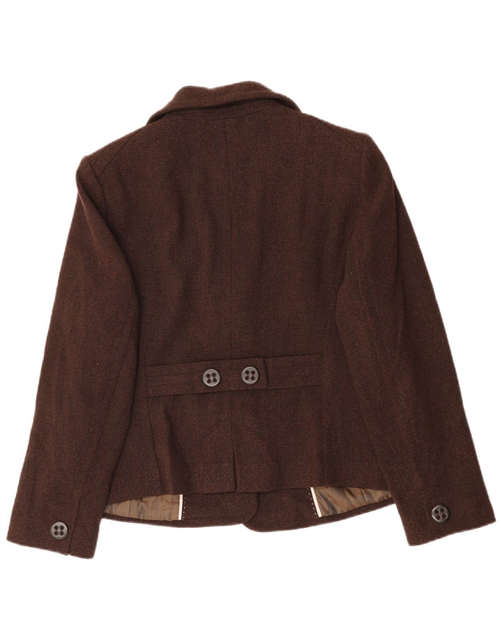 Giacca blazer da donna Marks & Spencer UK 16 grande poliestere marrone