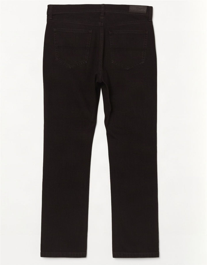 Jeans dritti regolari da uomo Marks & Spencer W36 L31 cotone nero