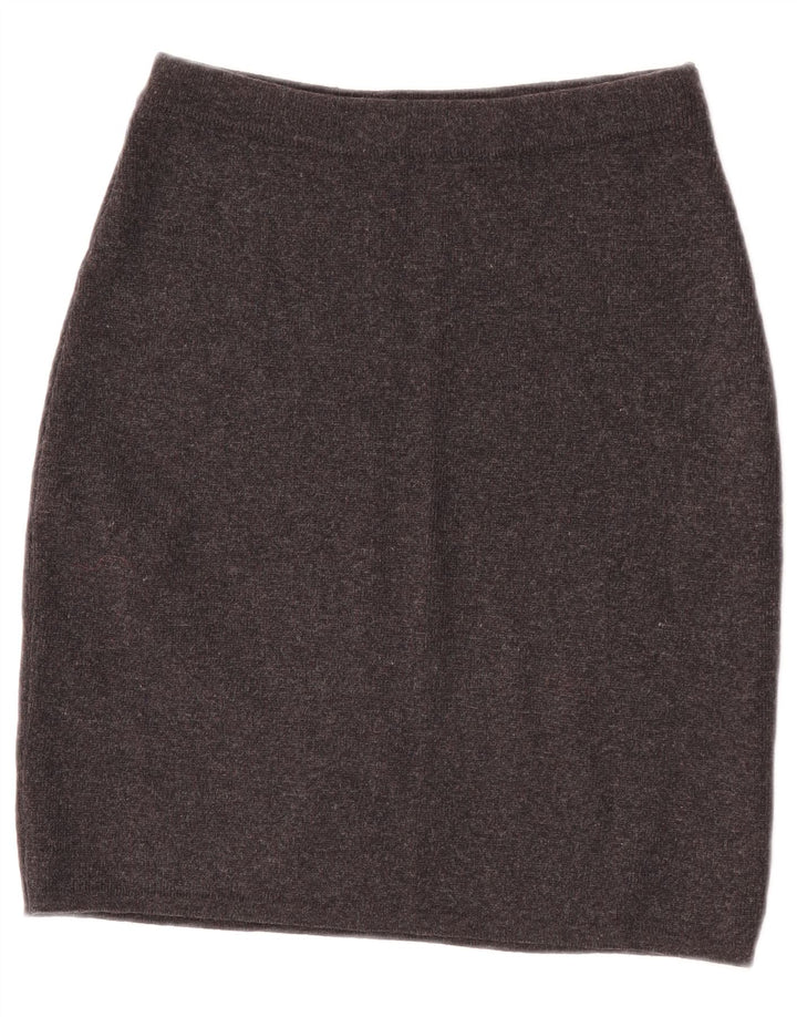 Gonna tubino vintage in maglia da donna W26 piccola grigia