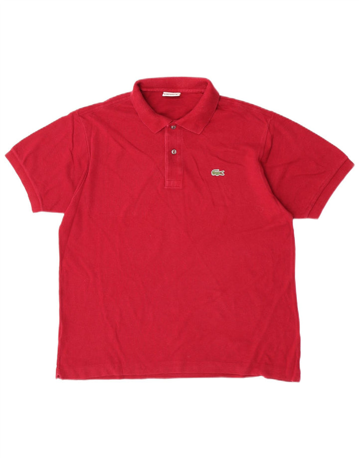 Polo da uomo Lacoste taglia 5 grande in cotone rosso