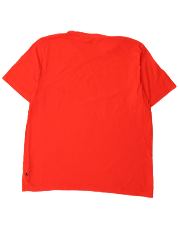T-shirt grafica da uomo Puma Top grande in cotone rosso