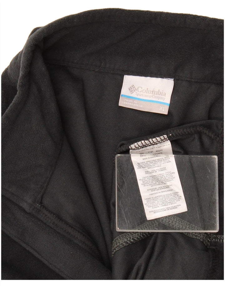 Maglione in pile da uomo Columbia con zip e collo XL poliestere nero