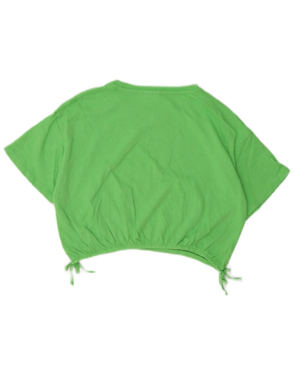 Top corto in camicetta per ragazze Zara 11-12 anni in cotone verde