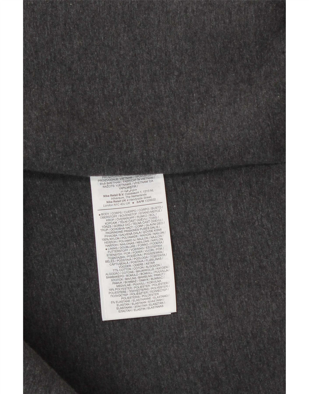 Gilet imbottito da uomo Nike UK 38 medio nylon nero