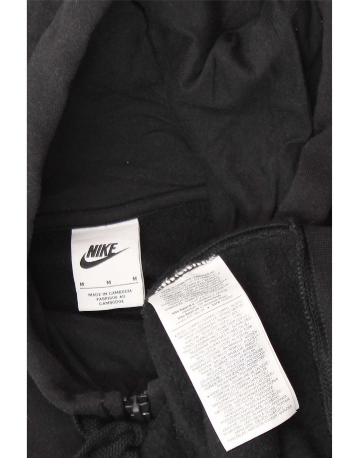 Felpa con cappuccio e zip Nike da uomo in cotone nero medio