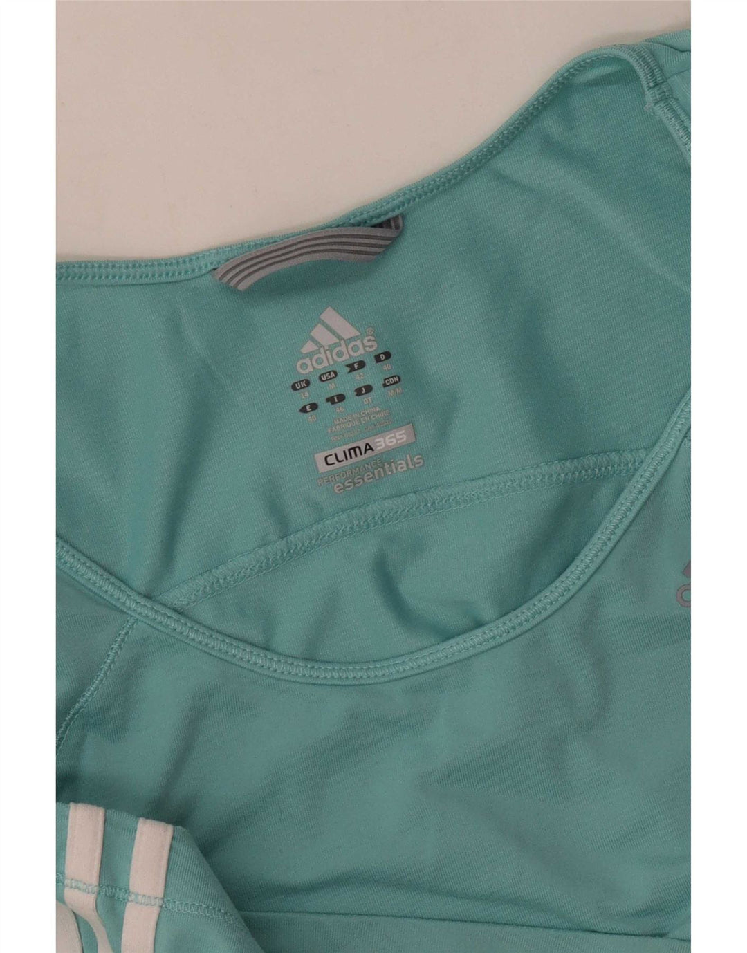 Canotta Adidas Clima 365 da donna UK 14 blu medio