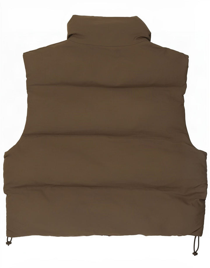 Gilet imbottito da donna Zara UK 14 medio poliestere kaki
