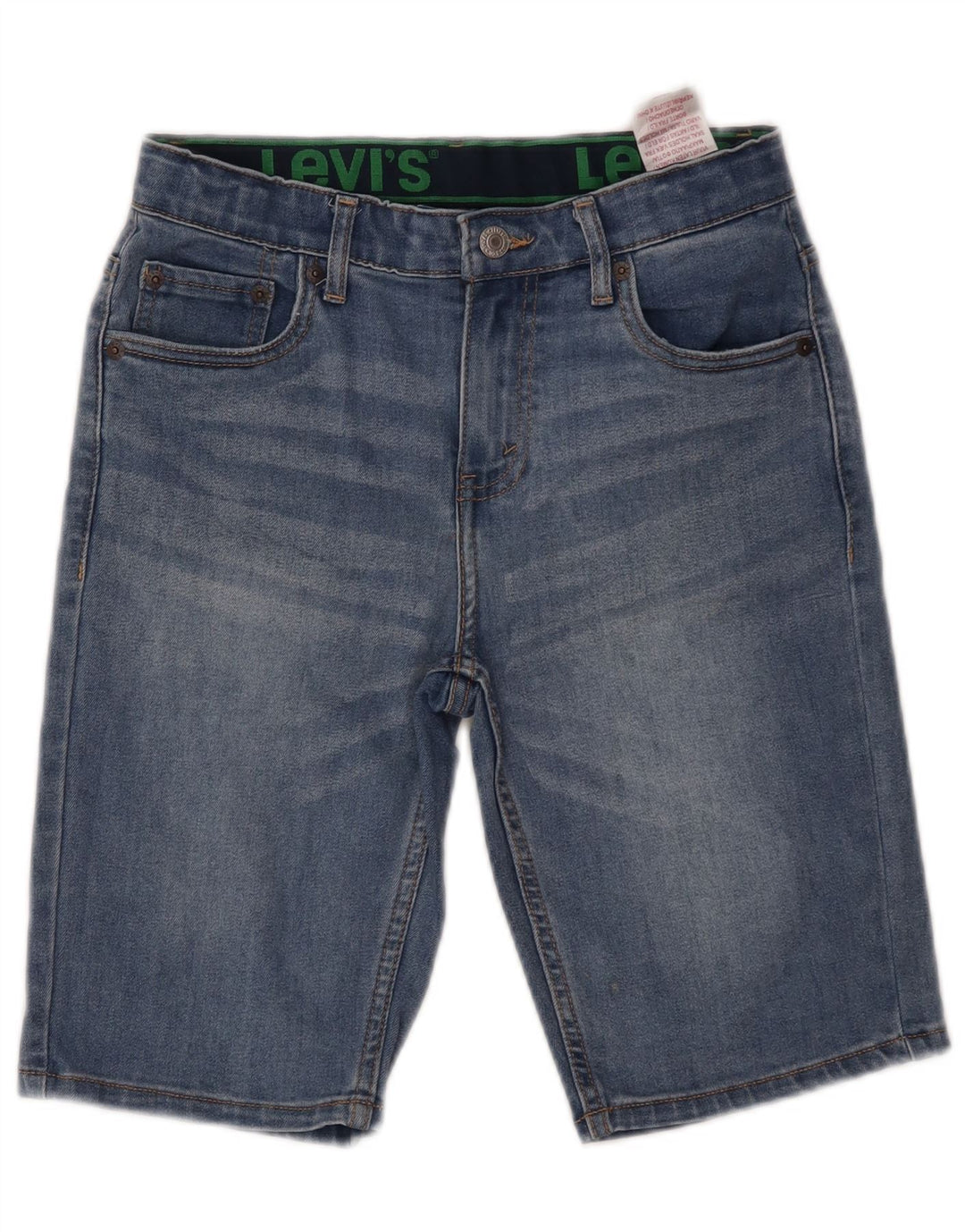 Shorts in denim per bambina LEVI'S 13-14 anni W26 Blu Cotone