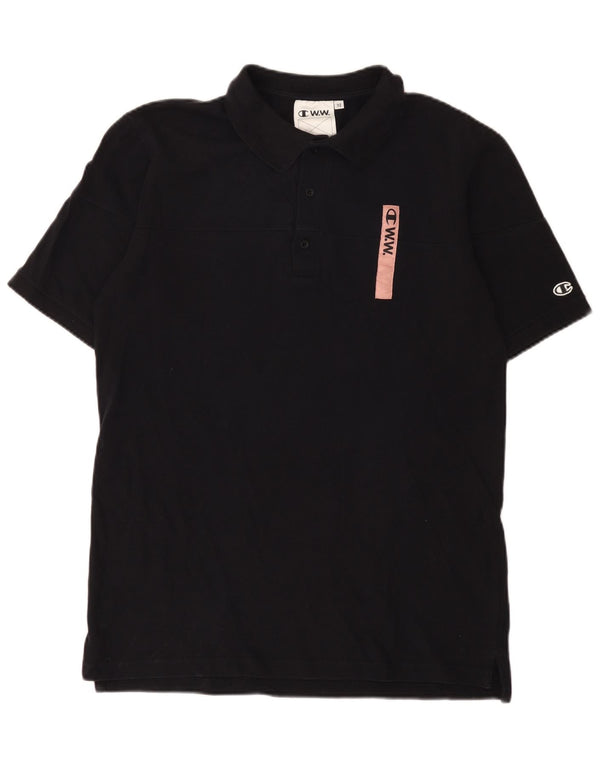 Polo da uomo Champion in cotone blu navy medio