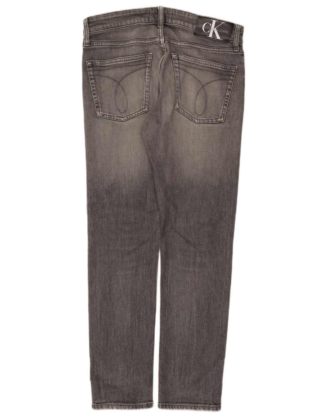 Calvin Klein Uomo Larston Slim Jeans W32 L30 Cotone Grigio