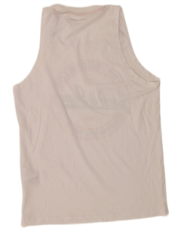 T-shirt grafica da uomo Jack & Jones Top in cotone bianco medio