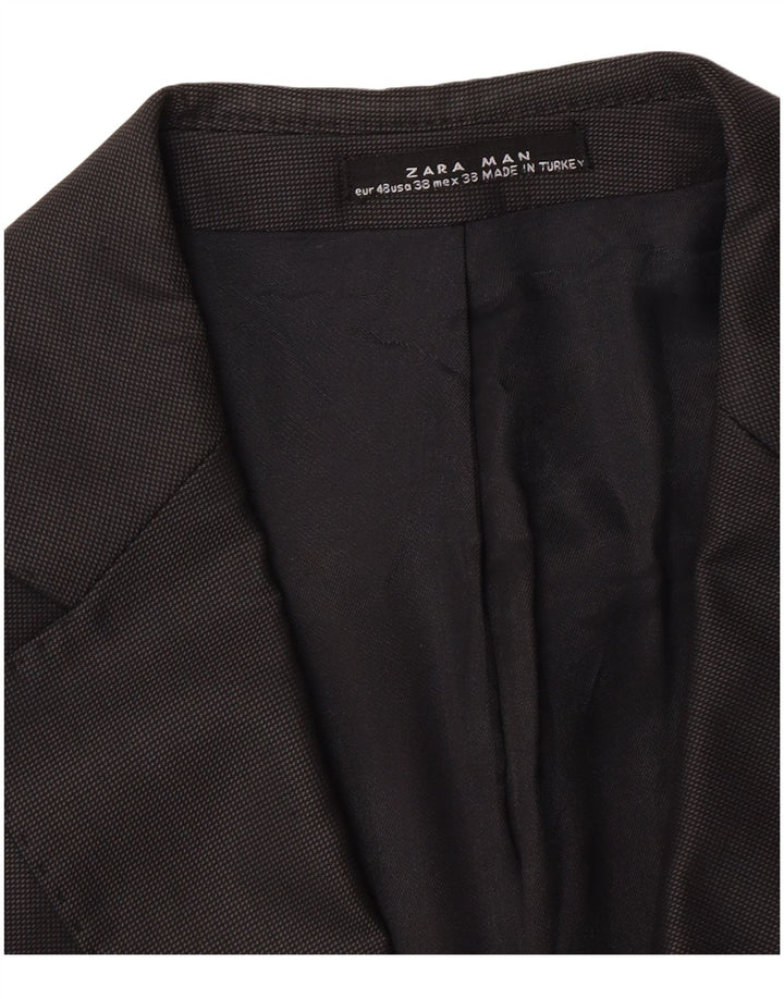 Giacca blazer a 2 bottoni da uomo Zara EU 48 media nera