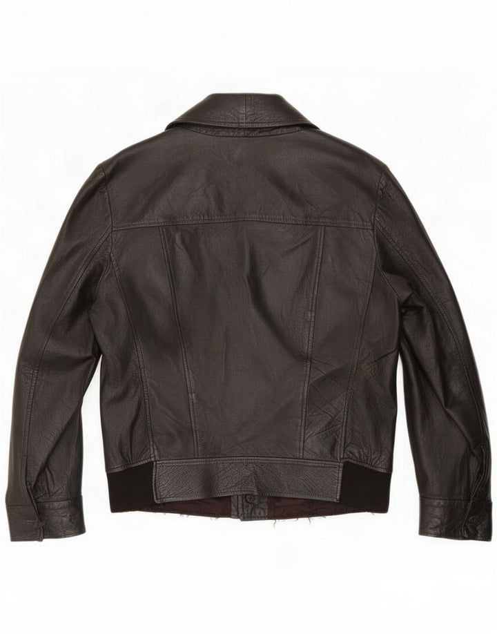 Giacca in pelle da uomo vintage UK 38 Medium Black