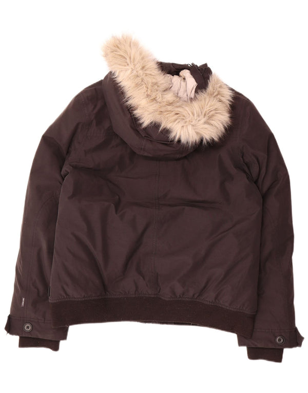 Giacca imbottita con cappuccio da donna Timberland UK 16 grande nylon nero