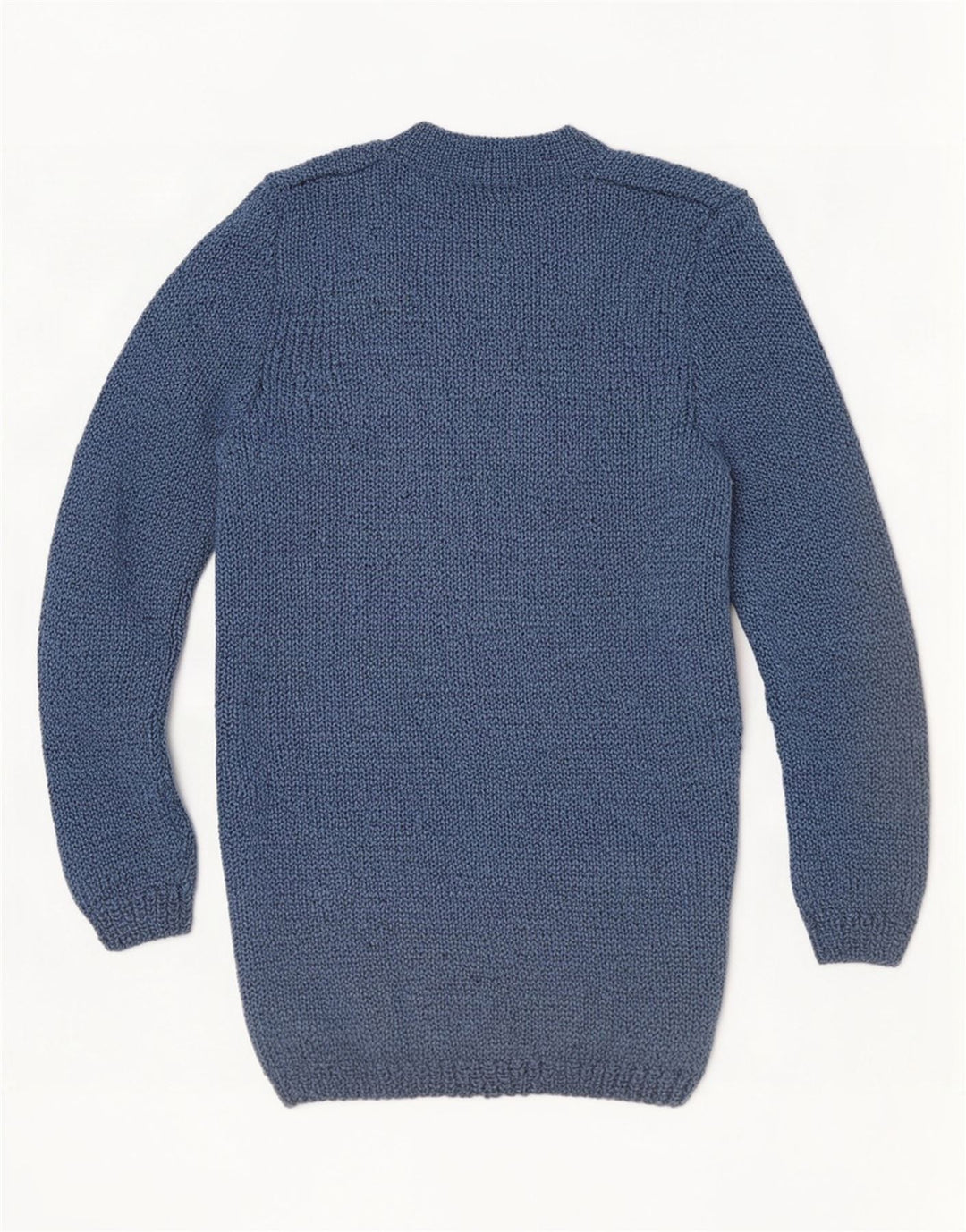 Maglione maglione girocollo da donna vintage UK 10 piccolo blu