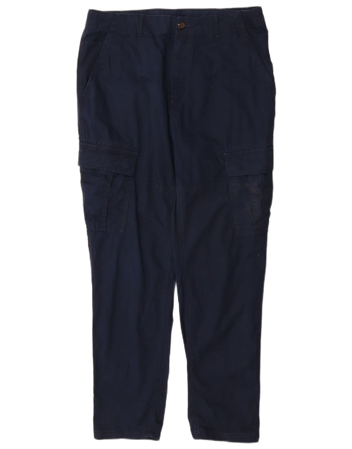Pantaloni cargo slim da uomo Marks & Spencer W36 L31 cotone blu navy