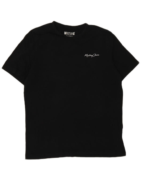 T-shirt da uomo Mustang Top grande nera