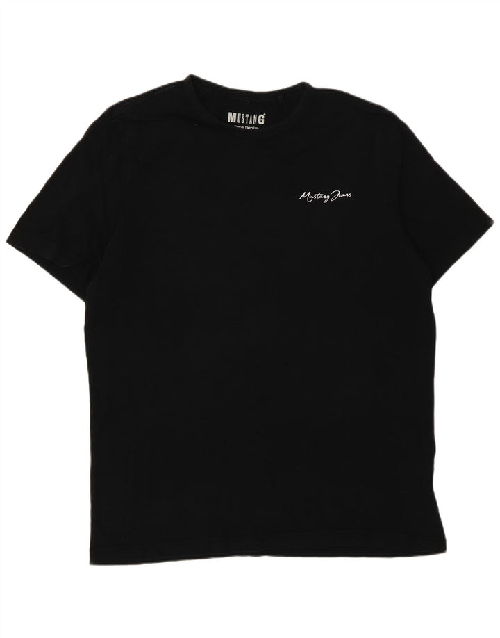 T-shirt da uomo Mustang Top grande nera