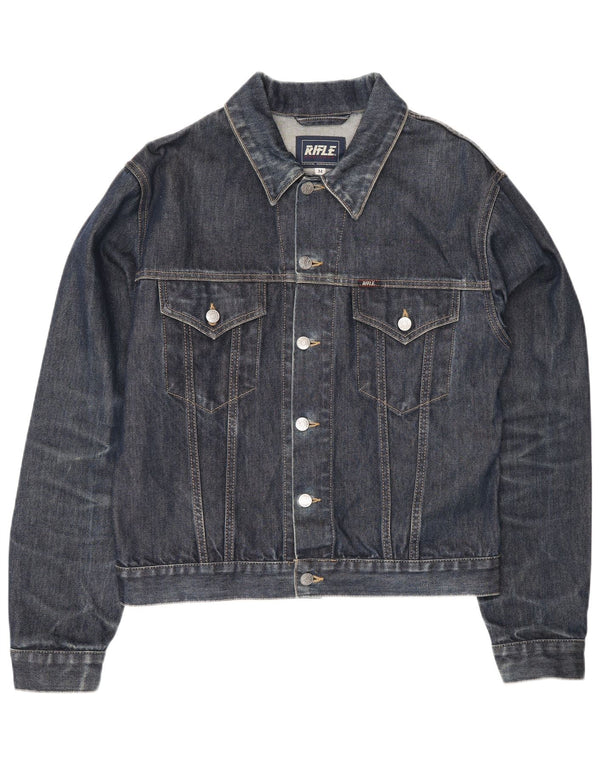 Giacca di jeans da uomo Rifle UK 38 cotone blu navy medio