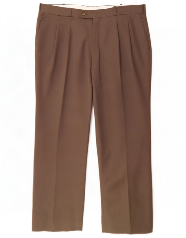 Pantaloni da completo da uomo con pegging Farah W36 L29 Poliestere grigio