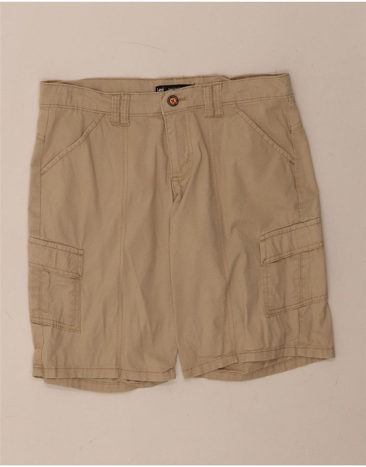 LEE Womens Mid Rise Cargo Shorts US 4 Small W30  Khaki Cotton Vintage Lee and Second-Hand Lee from Messina Hembry 