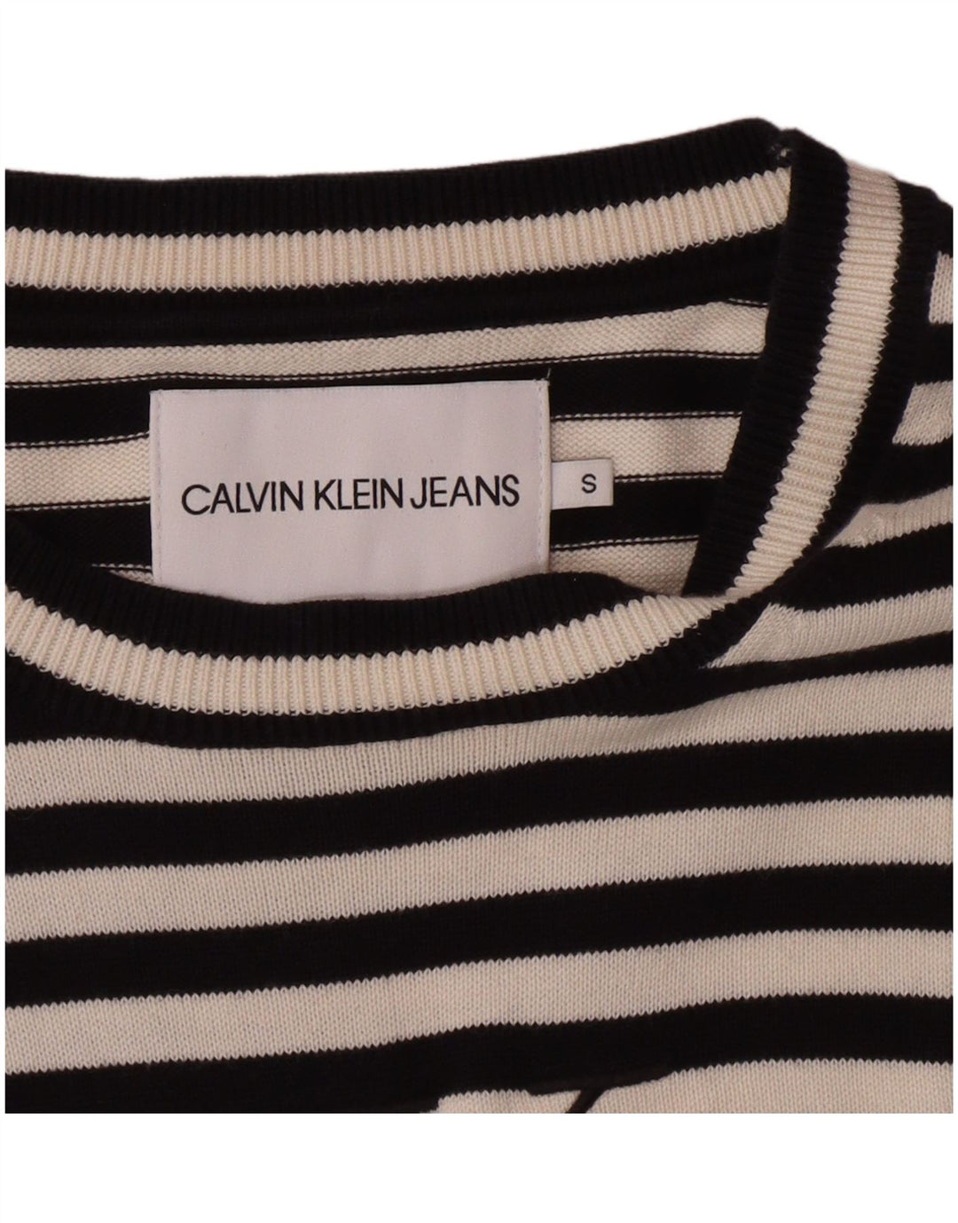 Maglione maglione con scollo a barca da donna Calvin Klein UK 10 piccolo nero classico
