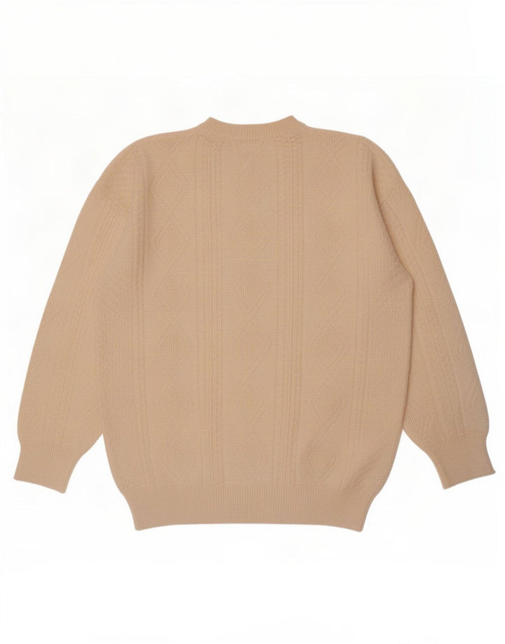 Maglione maglione girocollo da uomo A.S.F, bianco sporco medio
