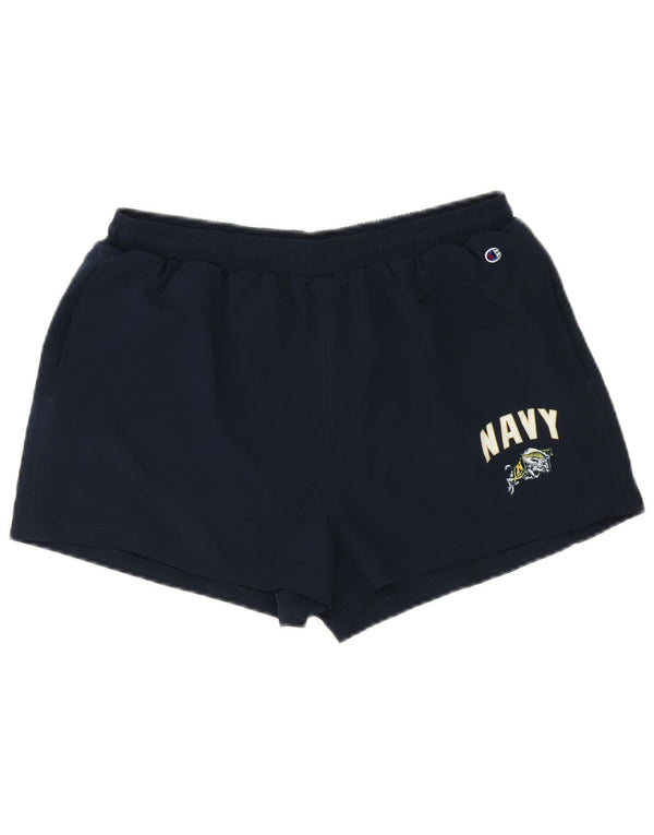 Pantaloncini sportivi grafici da donna Champion UK 12 Medium Blu Navy Poliestere