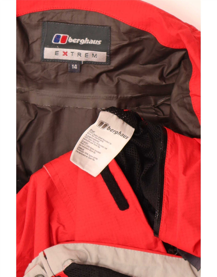 Giacca antipioggia con cappuccio per ragazzi Berghaus 13-14 anni in nylon rosso