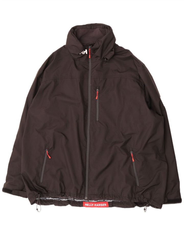 Giacca antipioggia con cappuccio grafica da uomo Helly Hansen UK 46 3XL poliestere nero