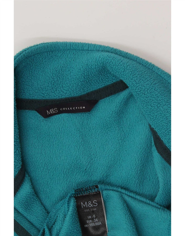 Giacca in pile da donna Marks & Spencer UK 6 XS blu poliestere