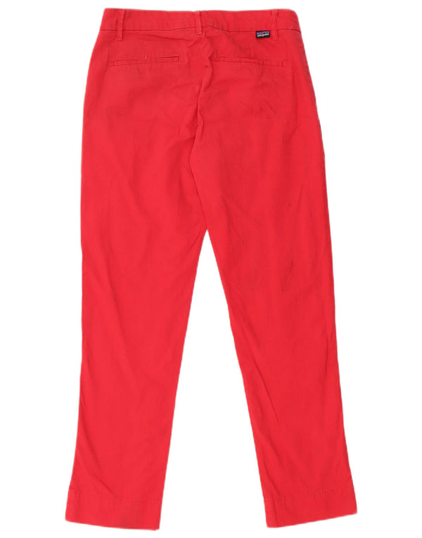 Pantaloni chino slim da donna Patagonia US 0 XS W28 L26 cotone rosso