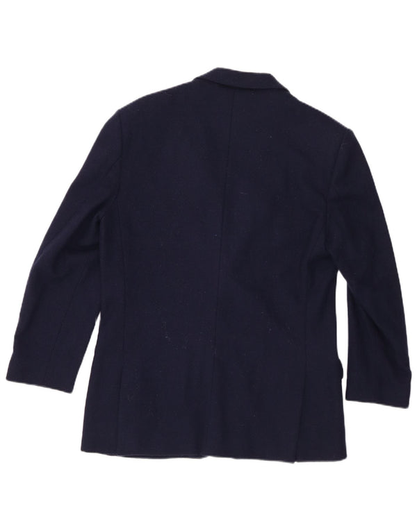 Giacca blazer da uomo a 2 bottoni con maniche a 3/4 Brooksfield IT 44 XS in lana blu navy