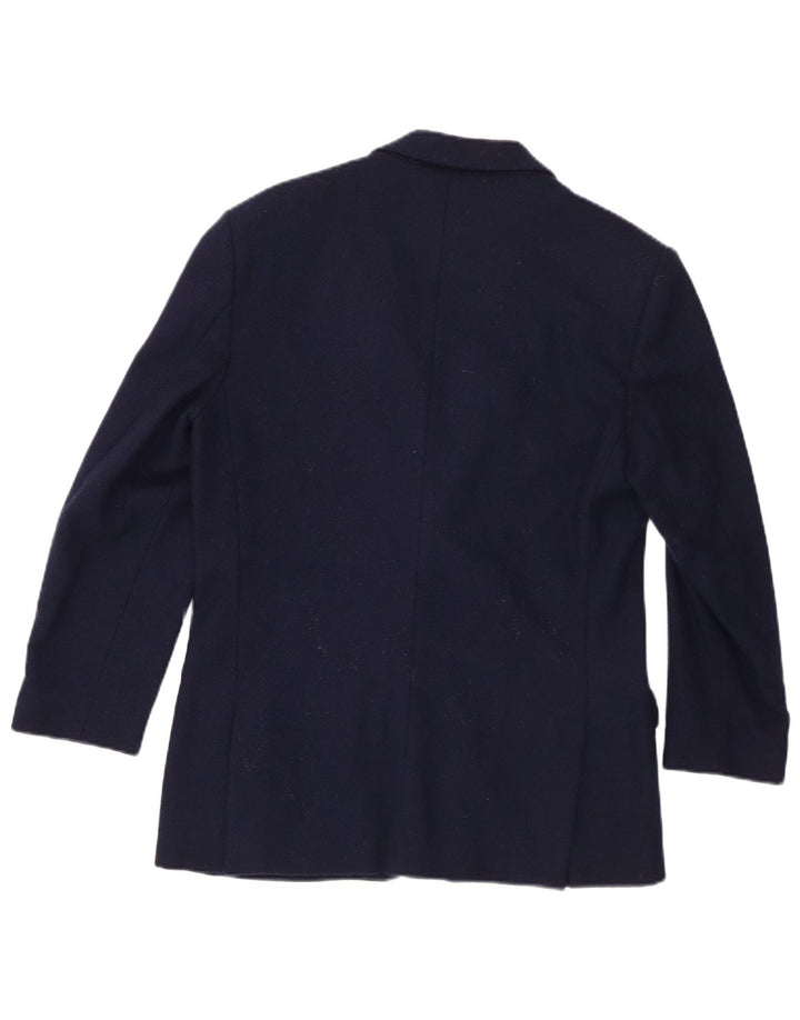 Giacca blazer da uomo a 2 bottoni con maniche a 3/4 Brooksfield IT 44 XS in lana blu navy