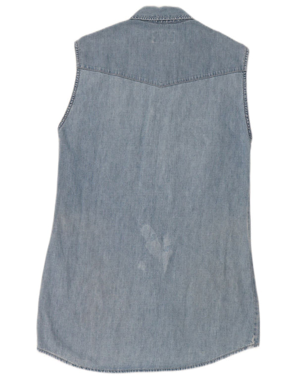 Abito in denim senza maniche da donna Mustang UK 14 Blu medio