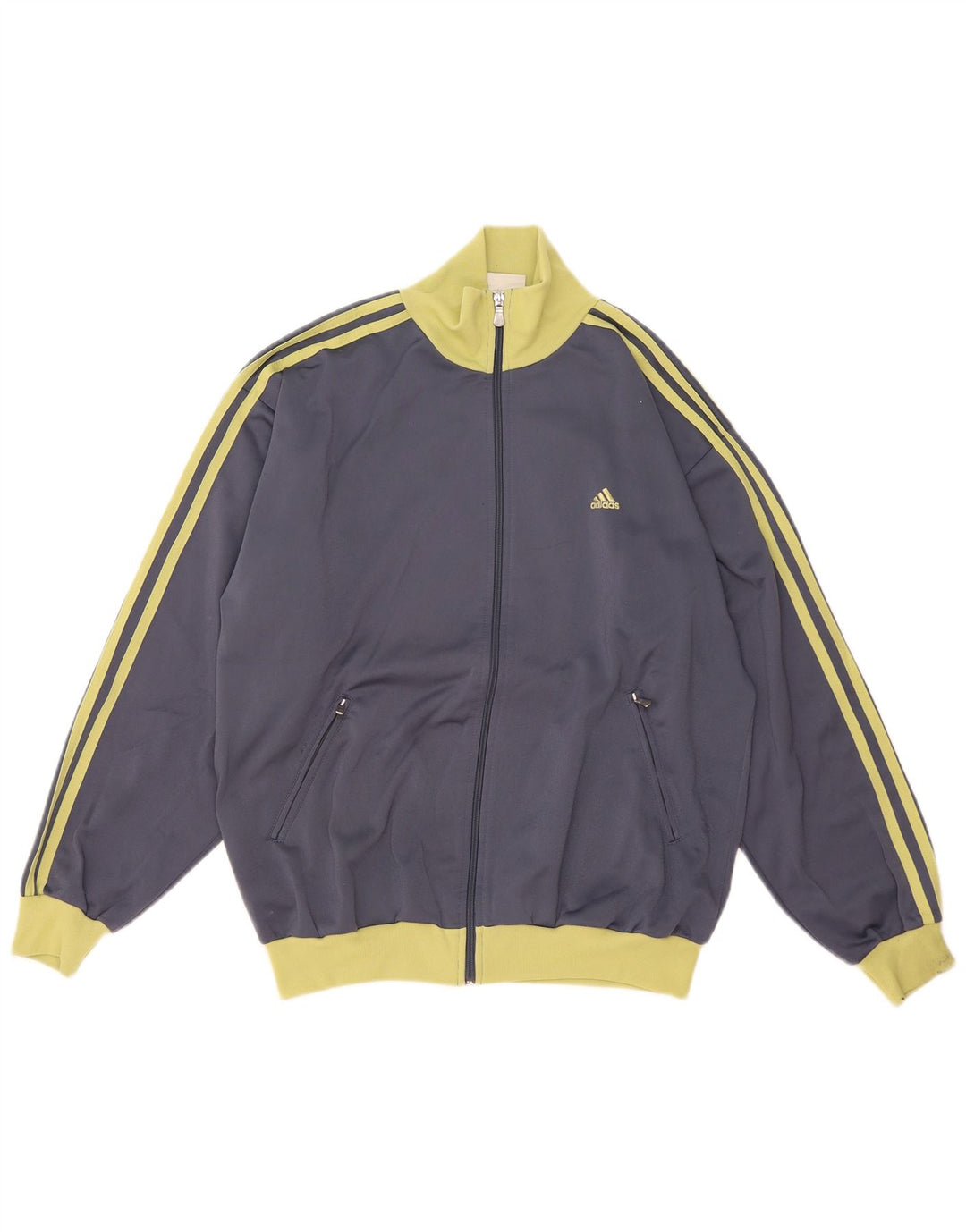 Giacca da tuta da uomo Adidas UK 38/40 Poliestere color block grigio medio