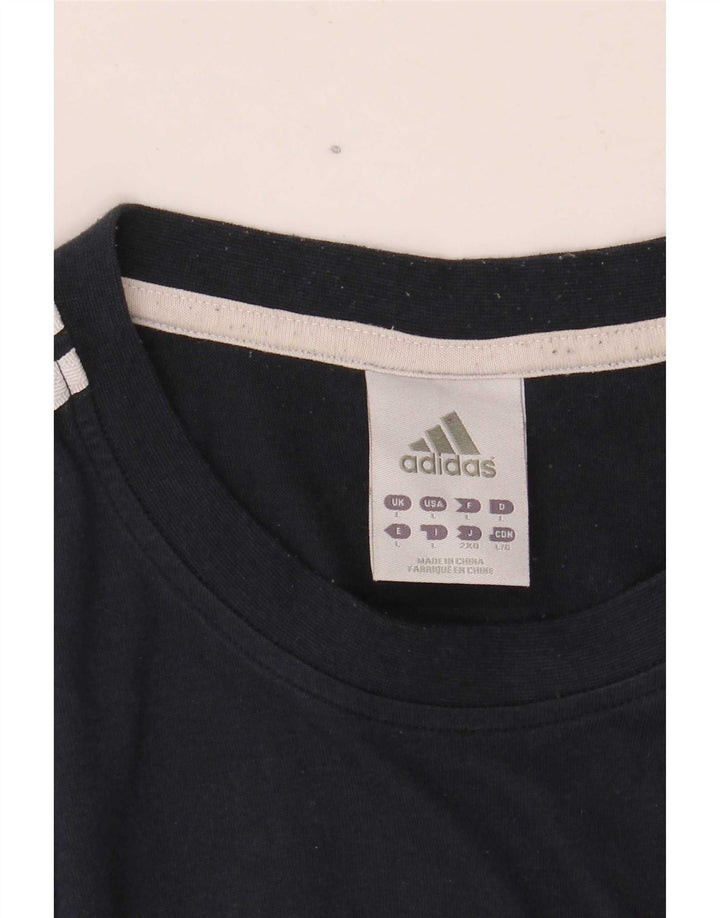 T-shirt grafica da uomo Adidas Top grande blu navy