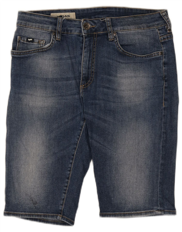 Pantaloncini di jeans da uomo Gas W33 cotone blu medio
