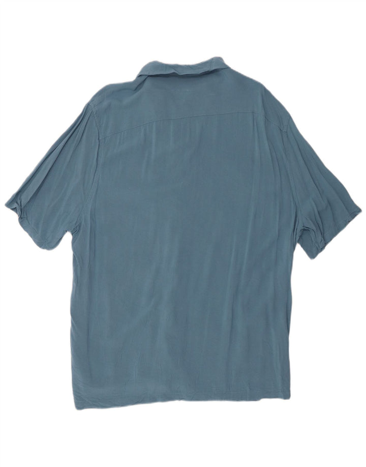 Camicia da uomo rilassata All Saints 2XL in viscosa blu