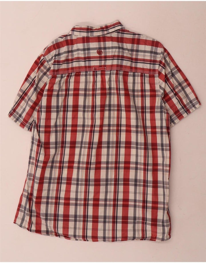 Camicia a maniche corte da uomo Fat Face, cotone a quadri rossi grandi