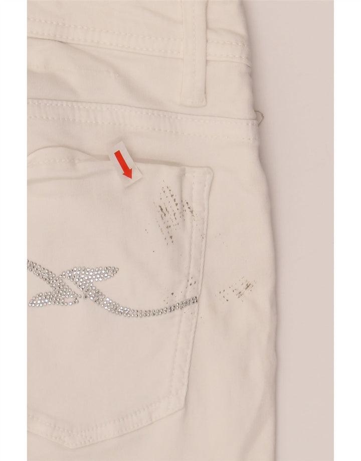 TRUSSARDI Womens Slim Jeans W26 L27 White Vintage Trussardi and Second-Hand Trussardi from Messina Hembry 