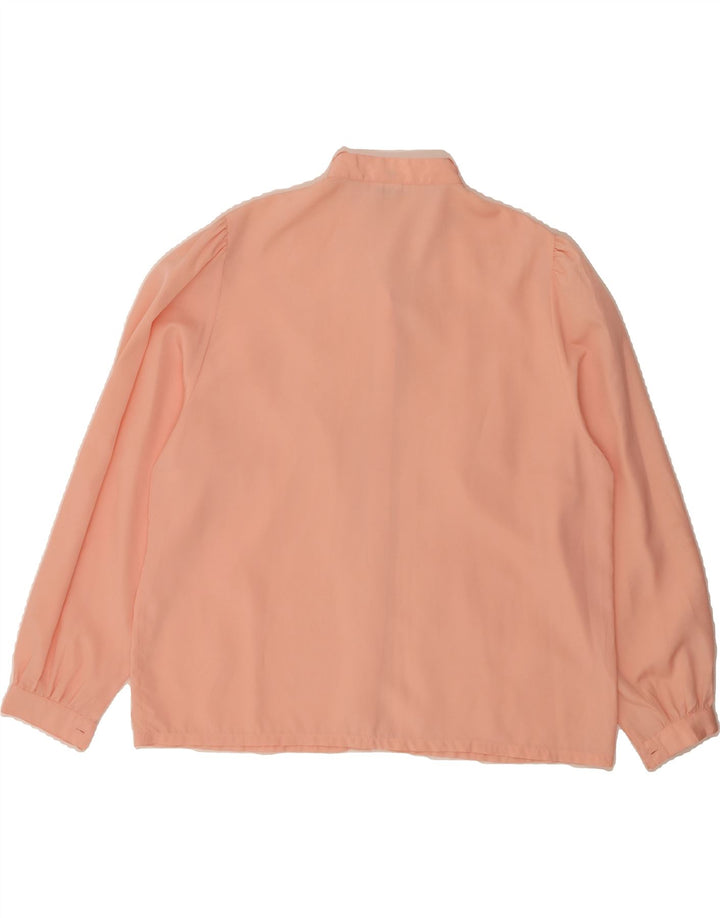 VINTAGE Womens Shirt Blouse EU 42/44 Large Pink Floral Polyester Vintage Vintage and Second-Hand Vintage from Messina Hembry 
