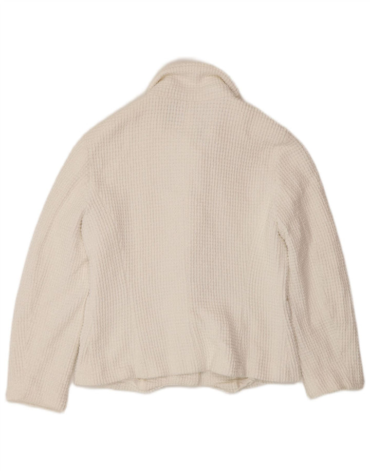 Giacca blazer a 1 bottone da donna Zara UK 12 media bianca