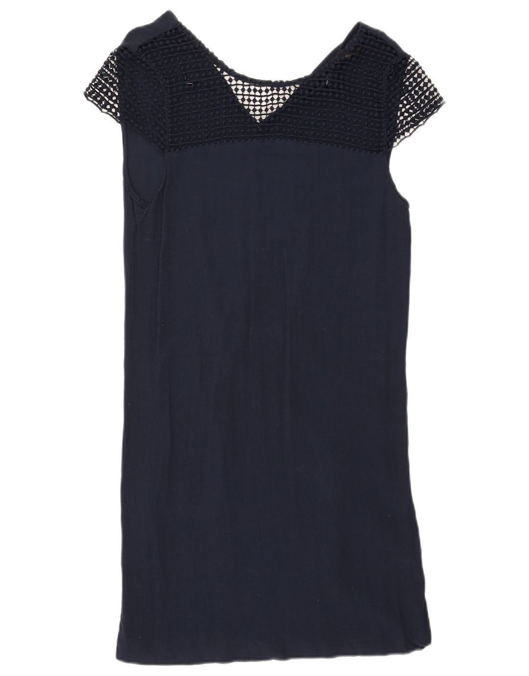Abito a trapezio da donna Zara UK 12 poliestere blu navy medio