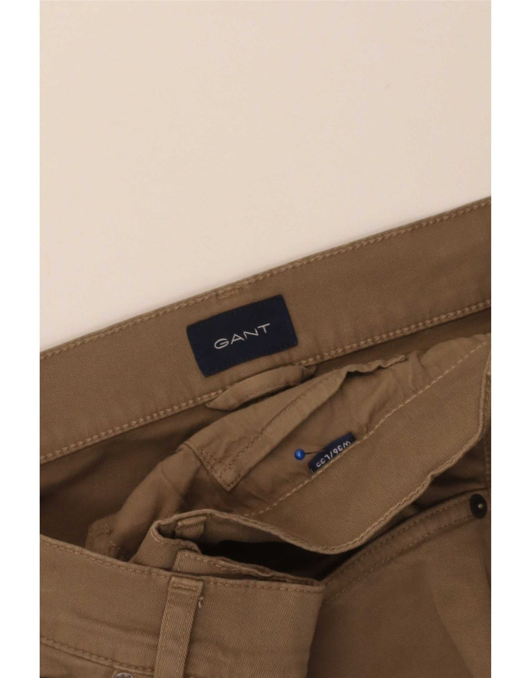 Pantaloni casual dritti da uomo Gant W36 L32 Beige